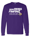 Long Sleeve Purple Yard Line Viking