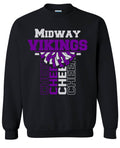 Crew Neck Black Vert Cheer Banner