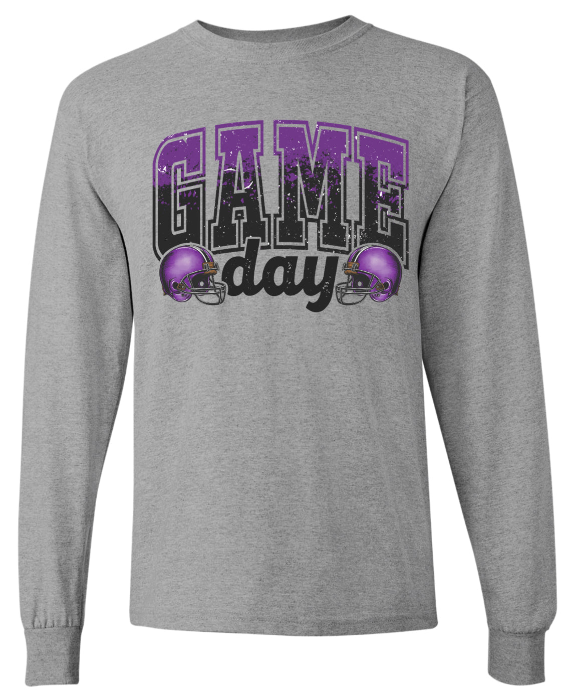 Long Sleeve Sport Grey purple/black fade Game Day