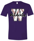 T-Shirt Purple Wildcats Glitter W