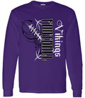 Long Sleeve Purple Vikings Pinstripe