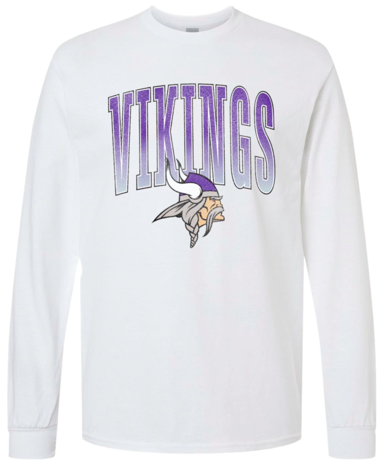 Long Sleeve White Varsity Large Viking