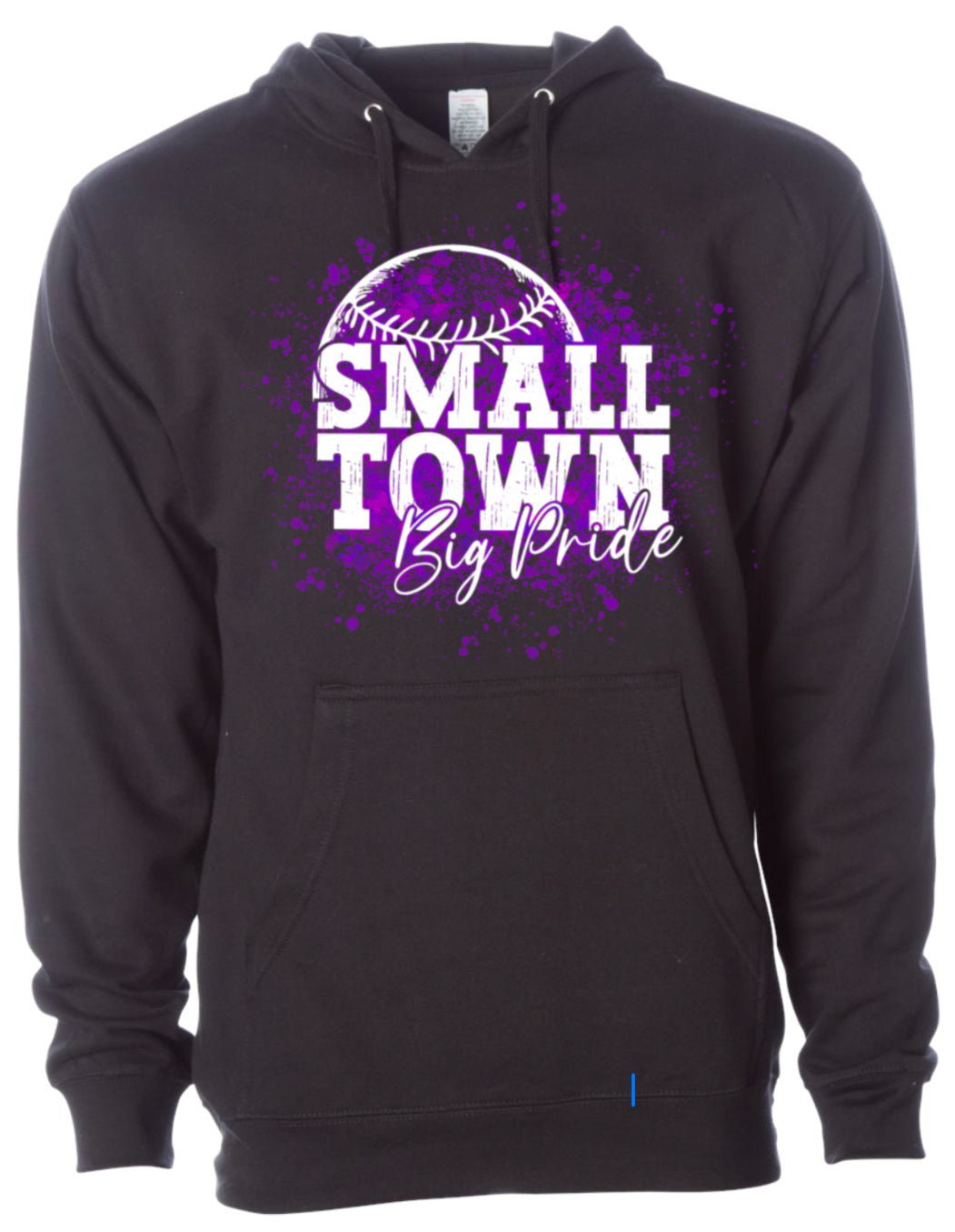 Hoodie Black Small Town 16