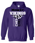 Hoodie Purple Vert Cheer Banner