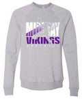Crew Neck Sport Grey Viking Softball Silhouette 7