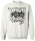 Crew Neck White Viking Sketch