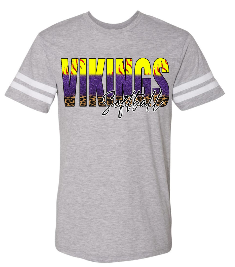 T-Shirt Softball Glitter Fade 6 (womans cut)