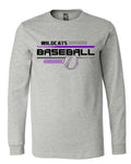 Long Sleeve Gray Wildcats Baseball Chevron