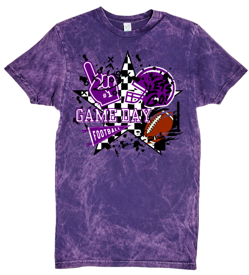 T-Shirt Purple Acid Game Day Grunge