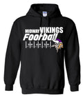 Hoodie Black Yard Line Viking