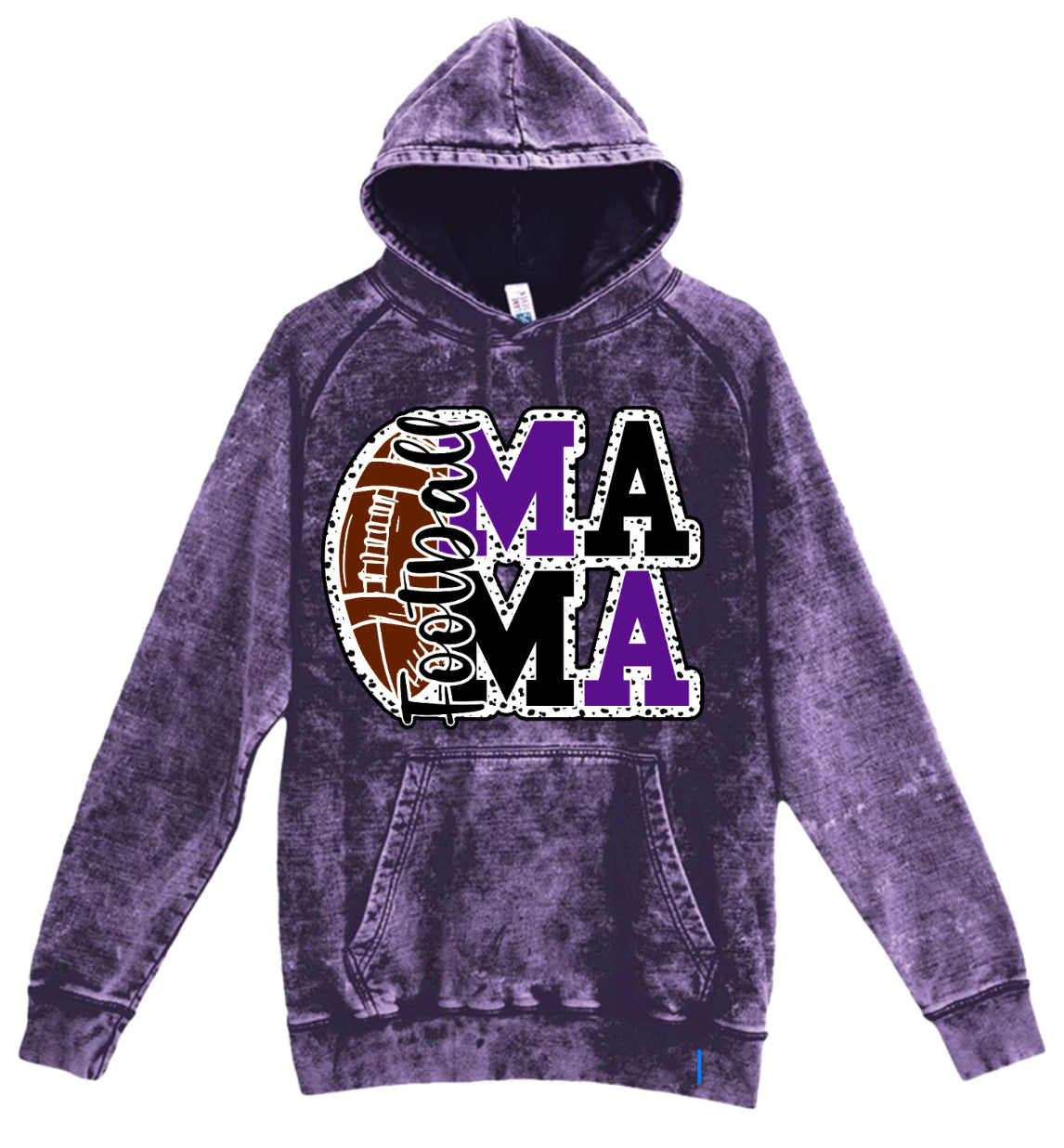 Hoodie Purple Acid Football Mama Stacked