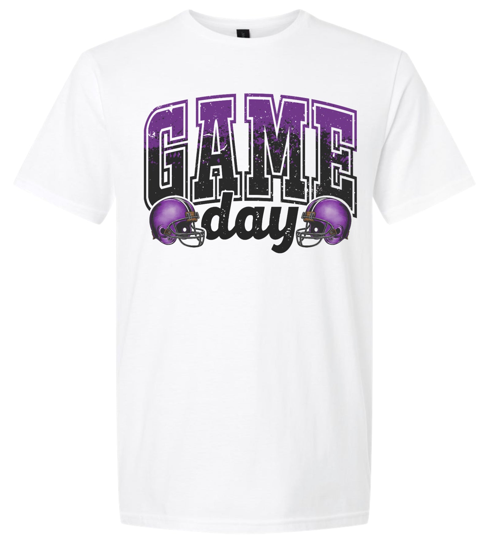 T-Shirt White purple/black fade Game Day