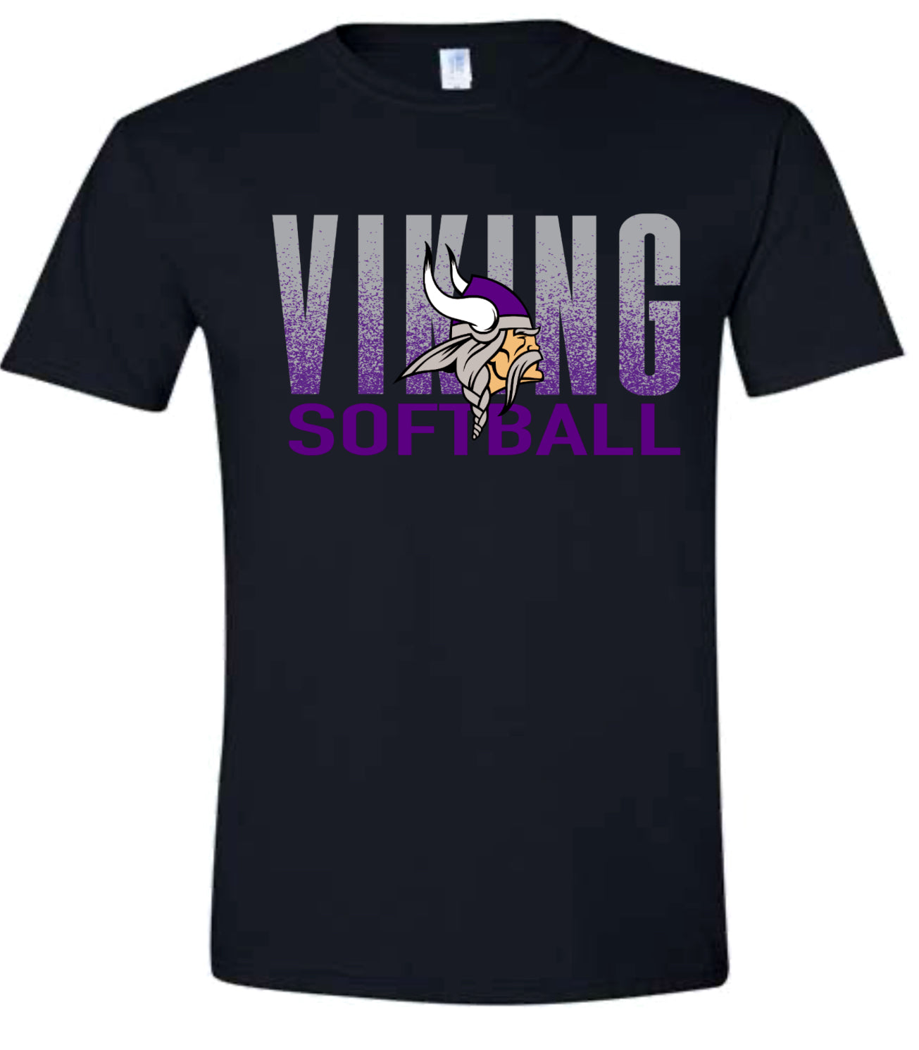 T-Shirt Black Softball Splatter Design 2