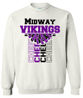 Crew Neck White Vert Cheer Banner