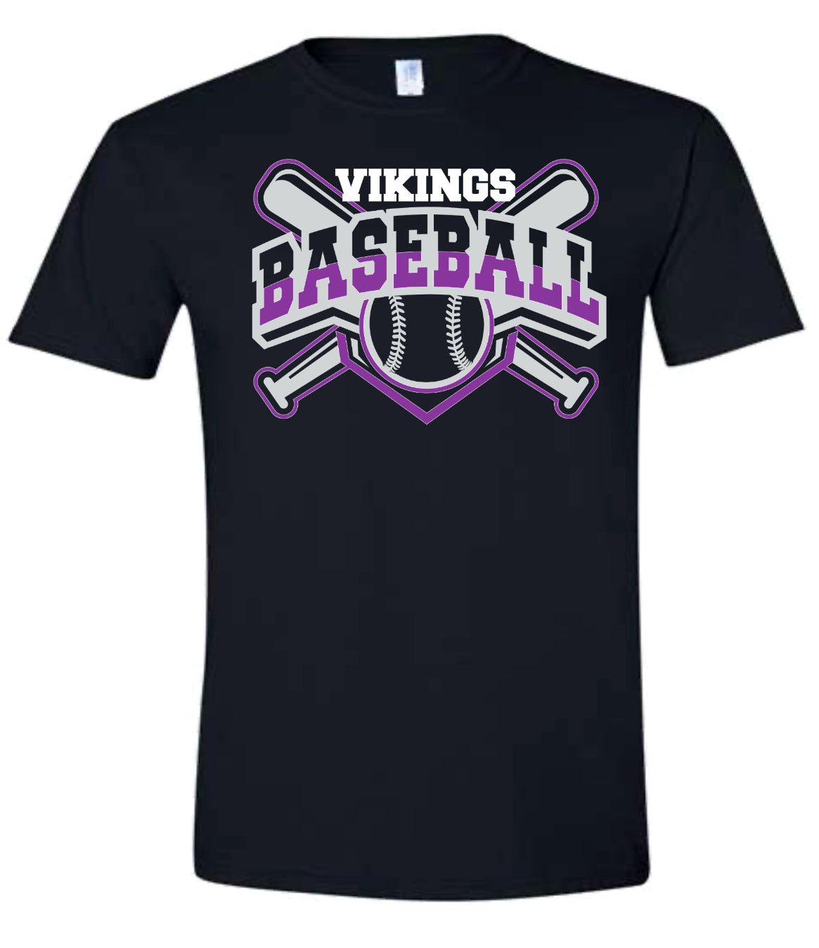 T-Shirt Black Cross Bat Viking 4