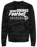 Crew Neck Black Camo Yard Line Viking