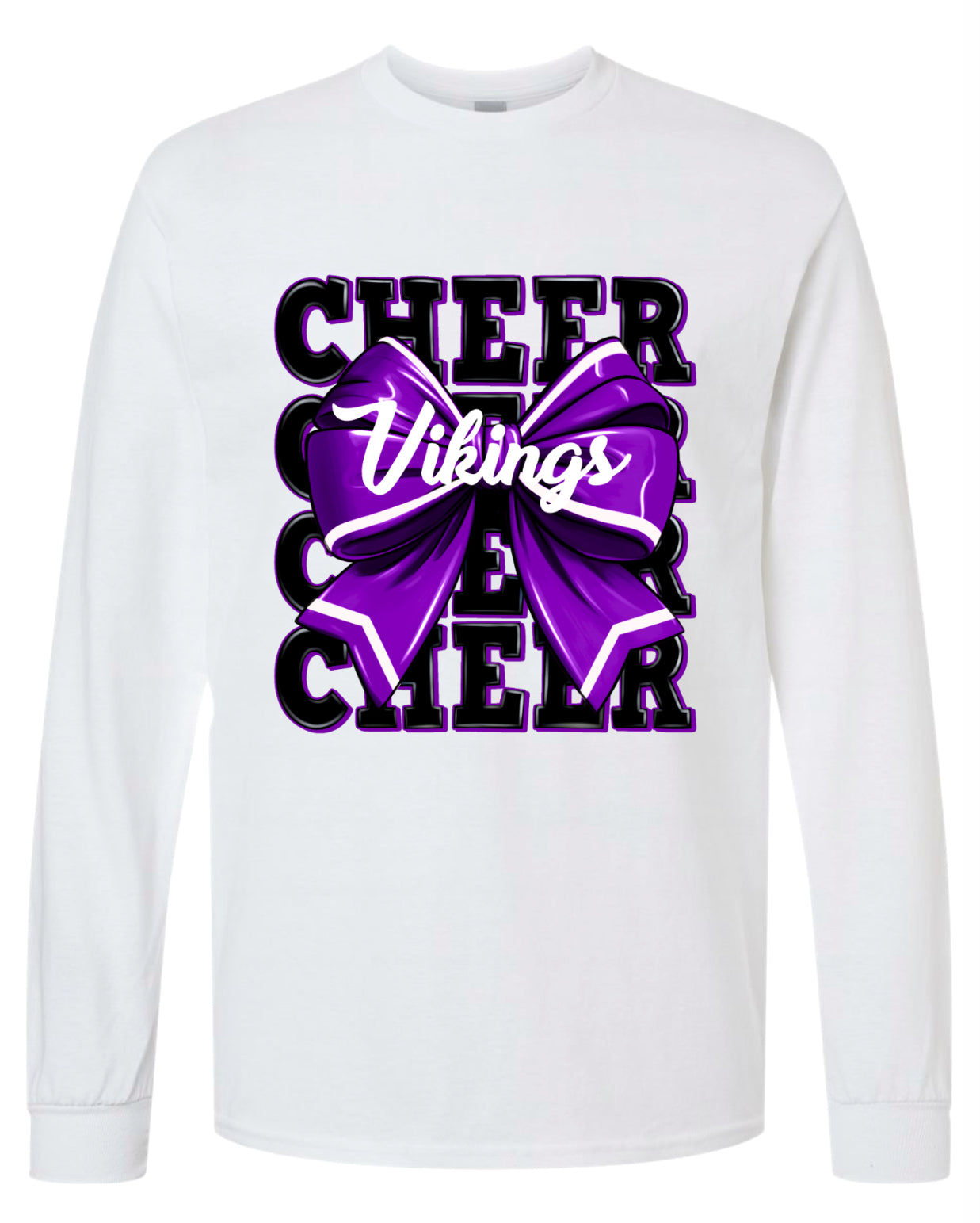 Long Sleeve White Cheer Repeat
