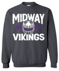 Crew Neck Charcoal Helmet Stripe