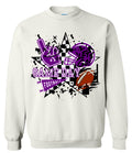 Crew Neck White Game Day Grunge
