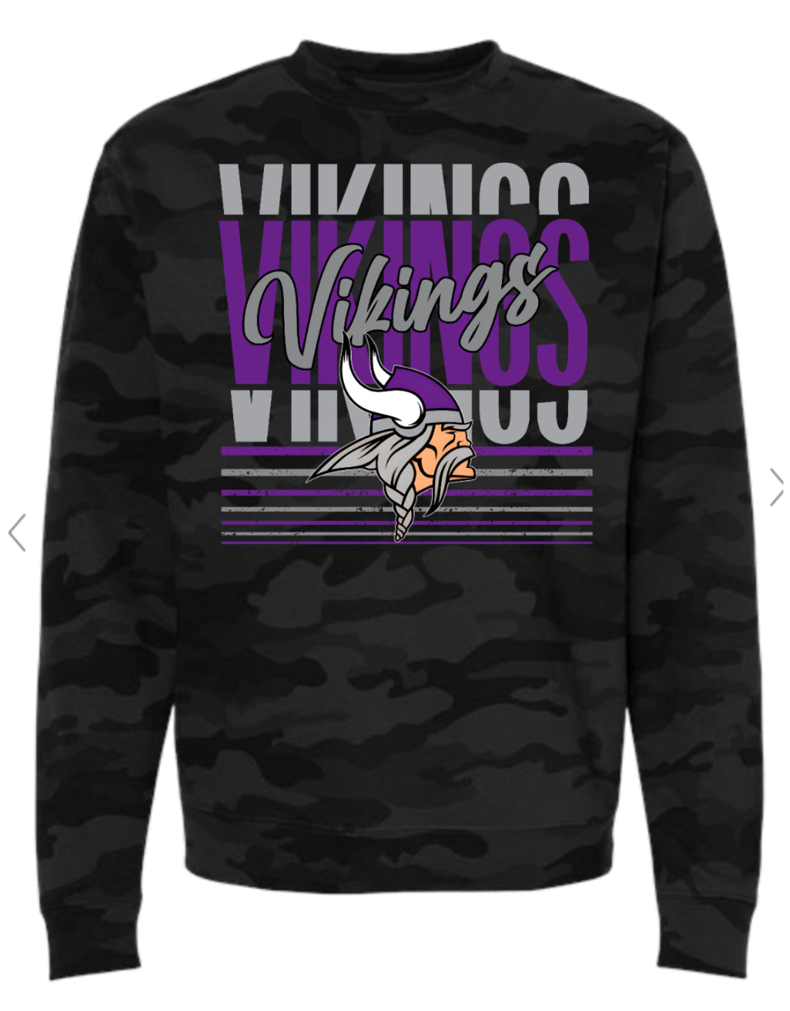 Crew Neck Black Camo Vintage Midway 5