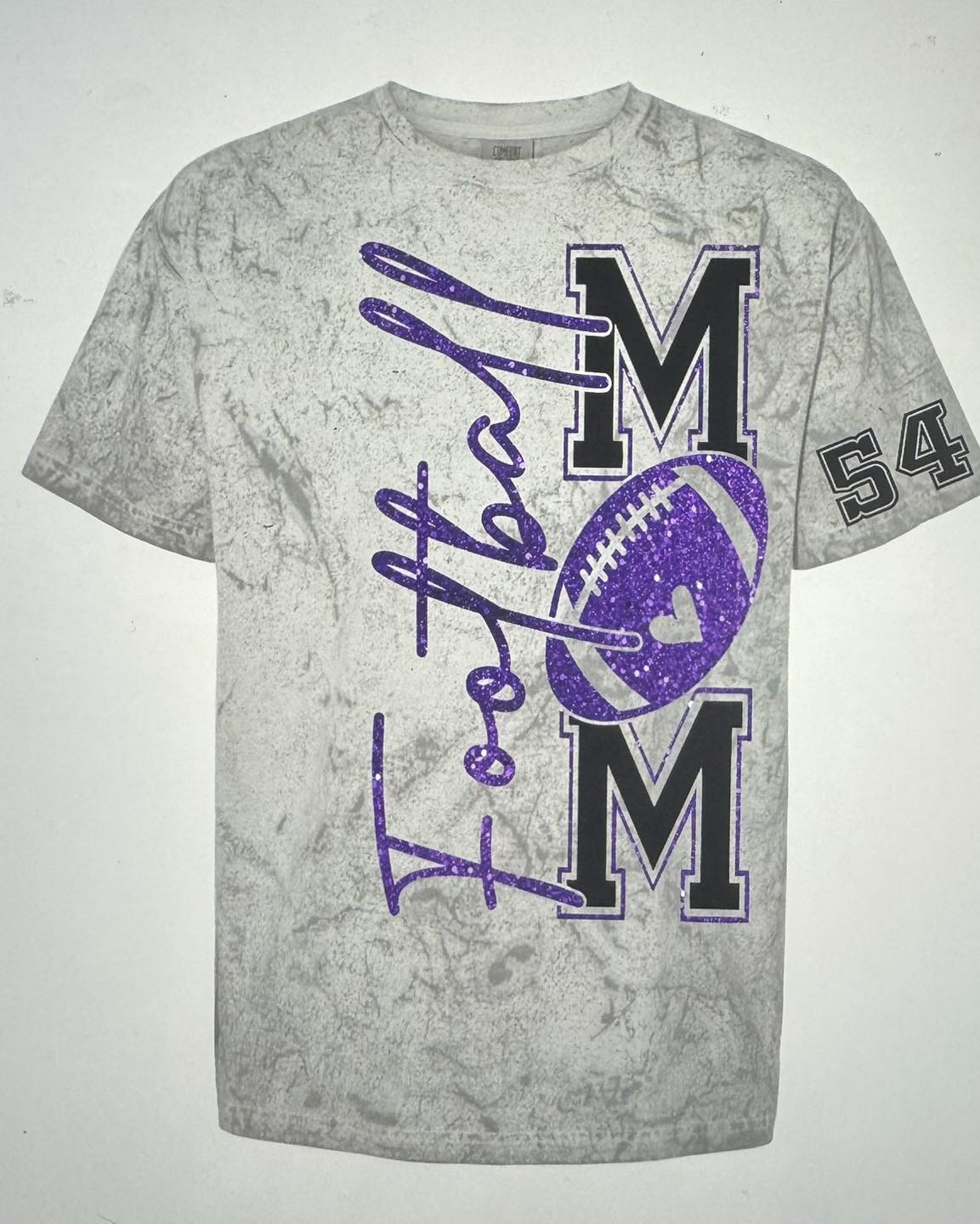 T-Shirt Smoke Football Mom Vert
