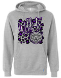 Hoodie Gray Wildcats Leopard