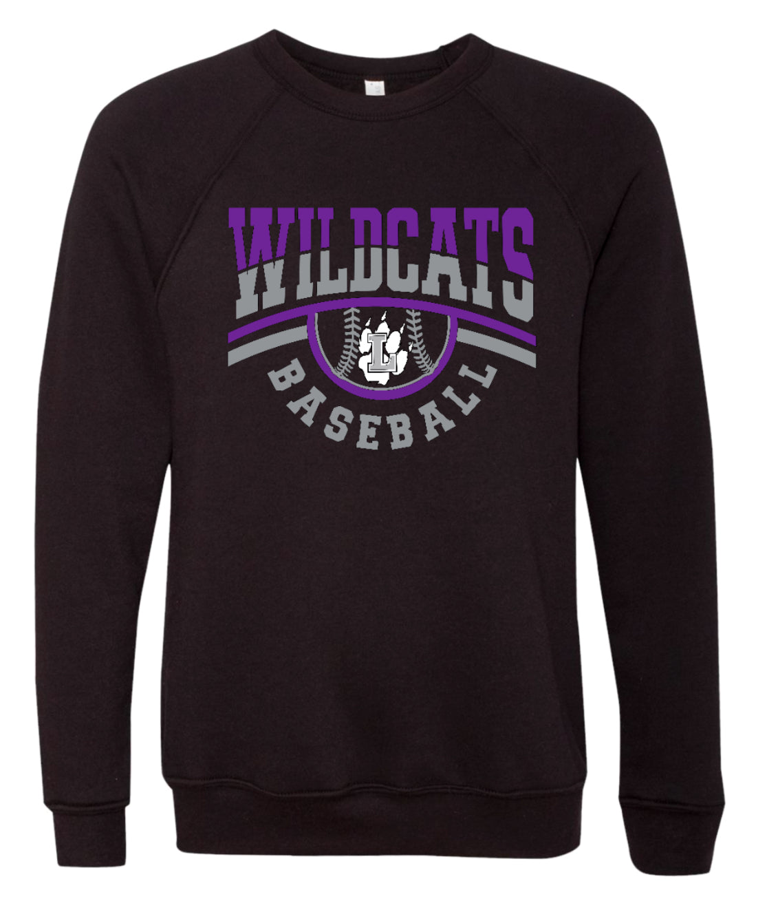 Crew Neck Black Wildcats Baseball