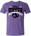T-Shirt Heather Purple Soccer Arch 18