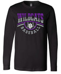 Long Sleeve Black Wildcats Baseball