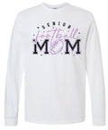 Long Sleeve White Faux Glitter Senior Mom