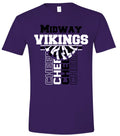 T-Shirt Purple Vert Cheer Banner