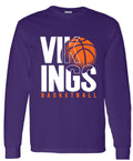 Long Sleeve Vikings Basketball Stack Purple