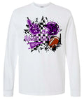 Long Sleeve White Game Day Grunge