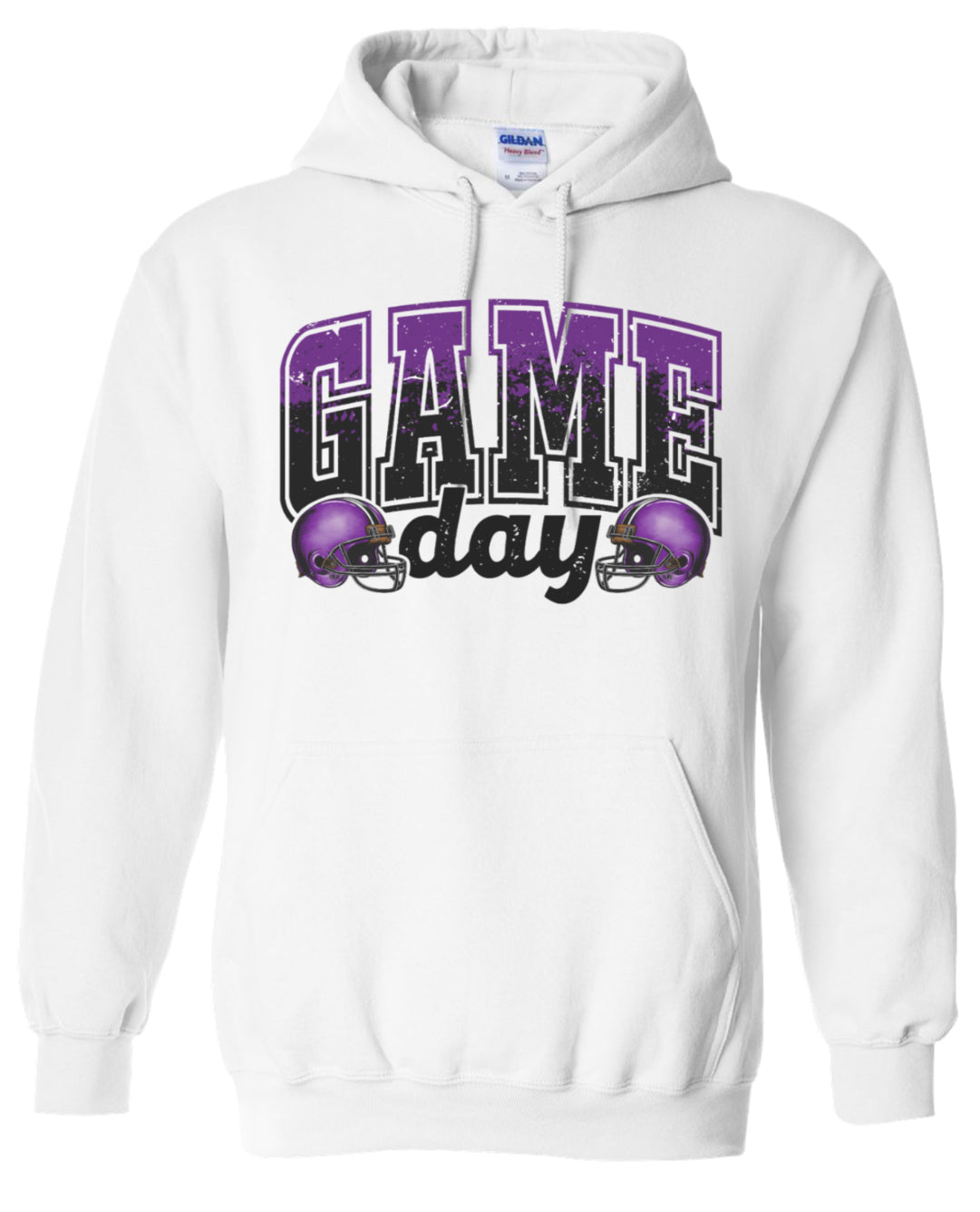 Hoodie White purple/black fade Game Day
