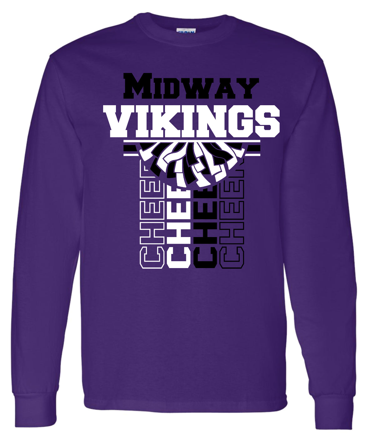Long Sleeve Purple Vert Cheer Banner