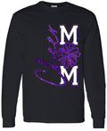 Long Sleeve Black Cheer Mom Faux Glitter Vert