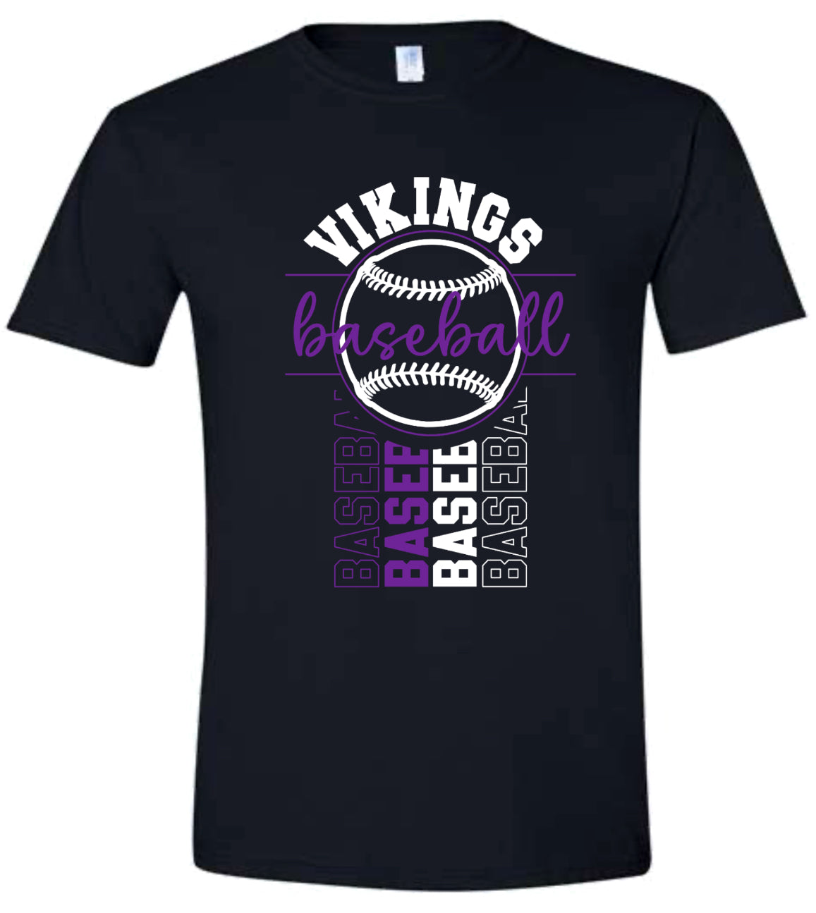 T-Shirt Black Viking BB Vert Badge 8