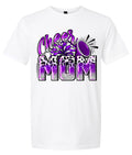 T-Shirt White Cheer Mom Leopard