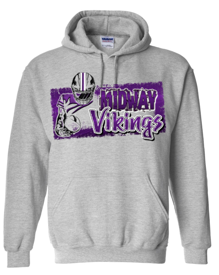 Hoodie Sport Grey Player Distress