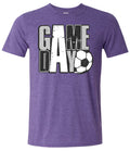T-Shirt Heather Purple Distressed Game Day Stacked 5