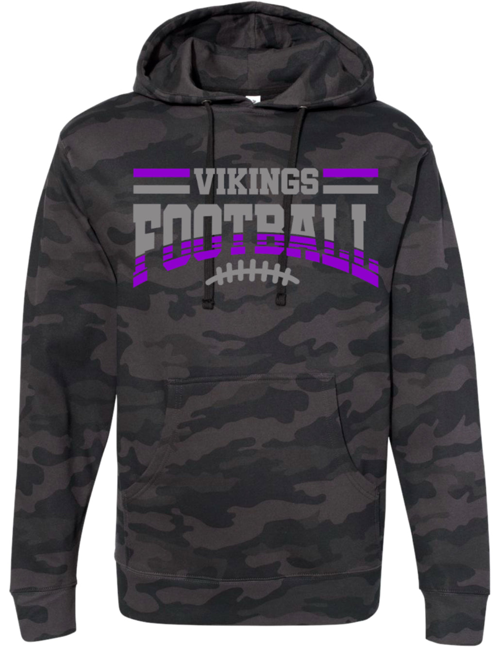 Hoodie Black Camo Football Banner Arch