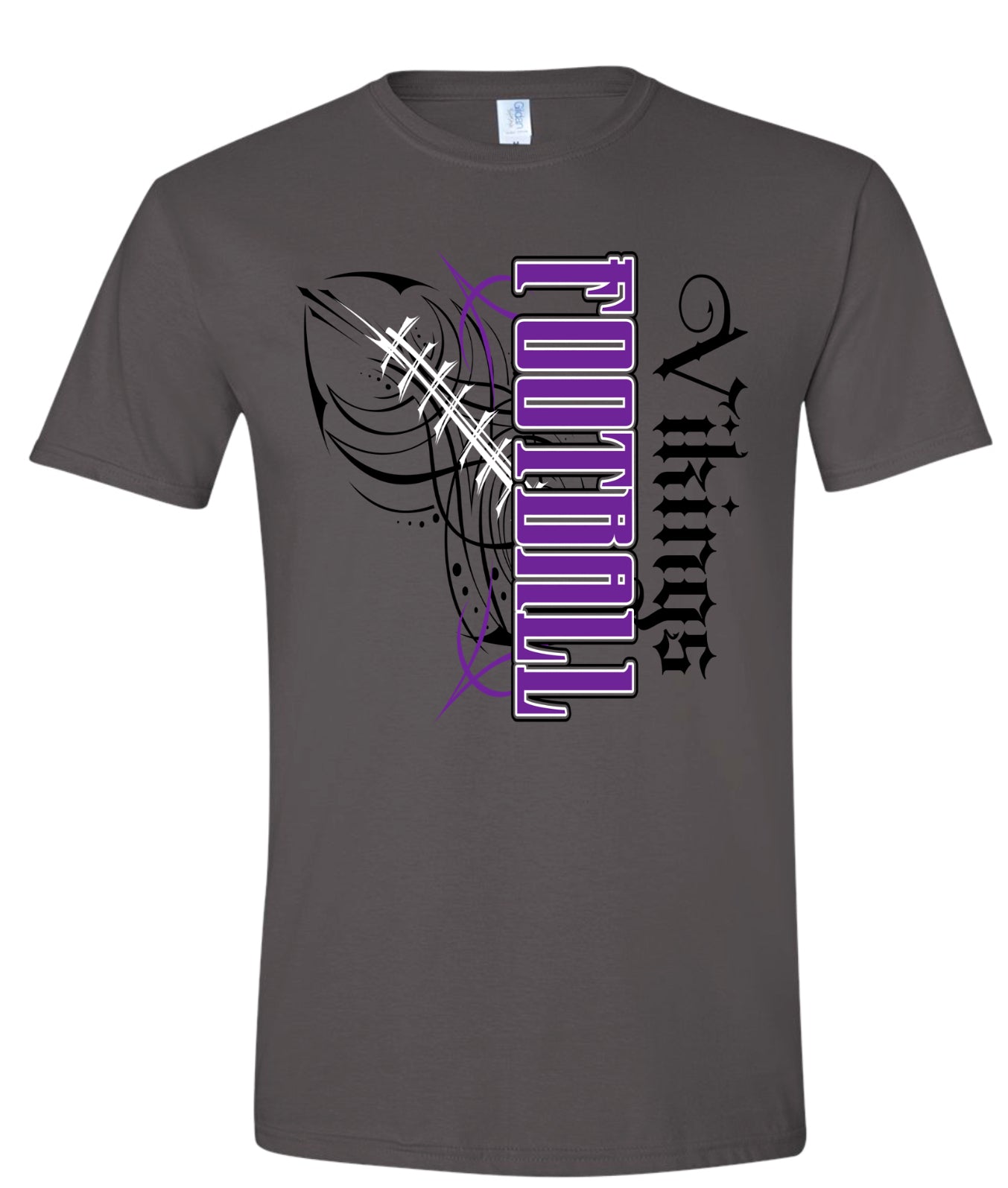 T-Shirt Charcoal Viking Pinstripe
