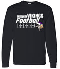 Long Sleeve Black Yard Line Viking
