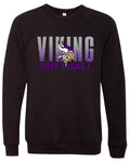 Crew Neck Black Softball Splatter Design 4