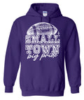 Hoodie Purple Small Town Big Pride