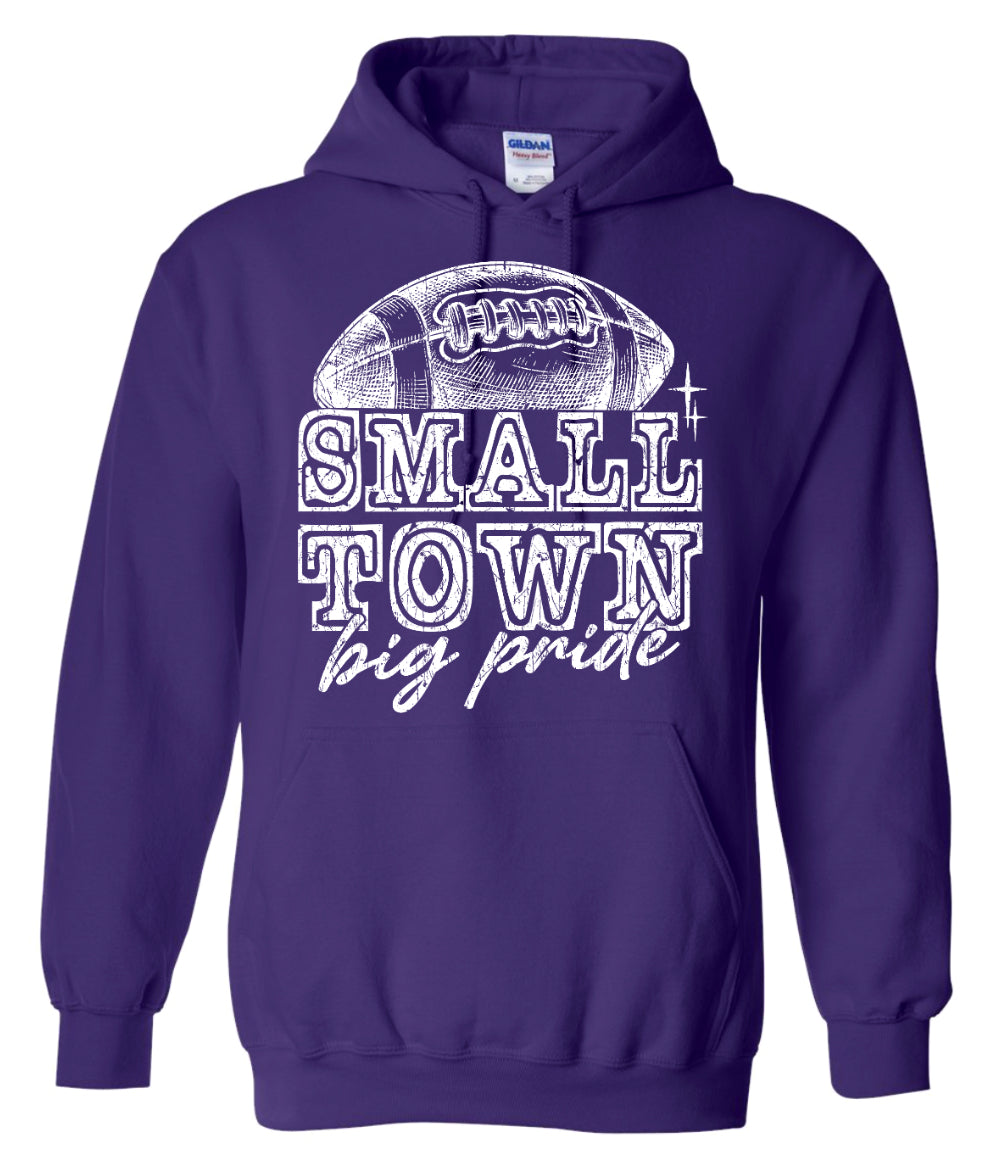 Hoodie Purple Small Town Big Pride