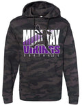 Hoodie Black Camo Viking Softball Silhouette 10