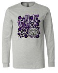 Long Sleeve Gray Wildcats Leopard