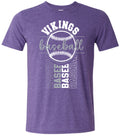 T-Shirt Heather Purple Viking BB Vert Badge 4