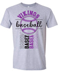 T-Shirt Grey Viking BB Vert Badge 17